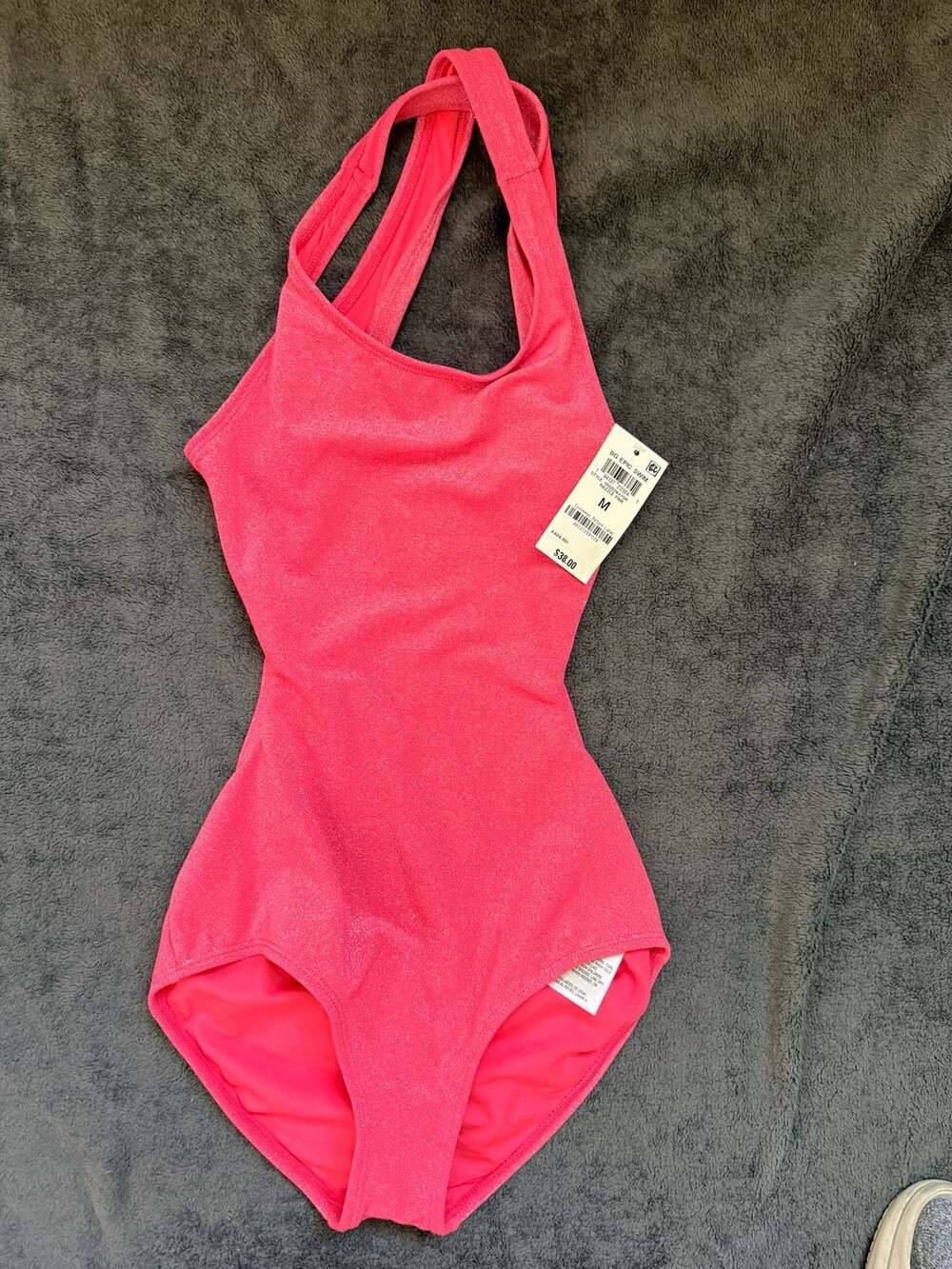 Epic Threads Girls Razzle Pink Shimmer Cutout One-Piece Swimsuit